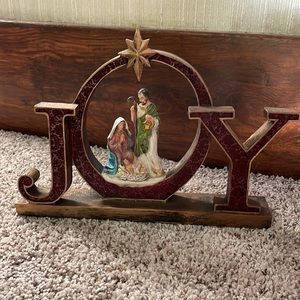 Joy Nativity sign